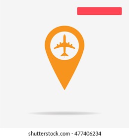 Map pointer icon. Vector concept illustration for design.