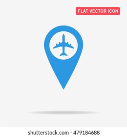 Map pointer icon. Vector concept illustration for design.