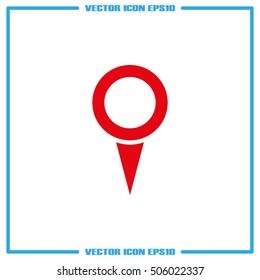 Map pointer icon vector EPS 10, abstract sign flat design,  illustration modern isolated badge for website or app - stock info graphics

