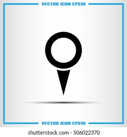Map pointer icon vector EPS 10, abstract sign flat design,  illustration modern isolated badge for website or app - stock info graphics

