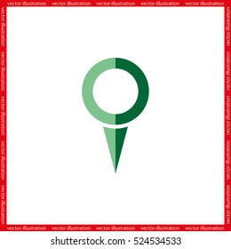 Map pointer icon vector EPS 10, abstract sign flat design,  illustration modern isolated badge for website or app - stock info graphics