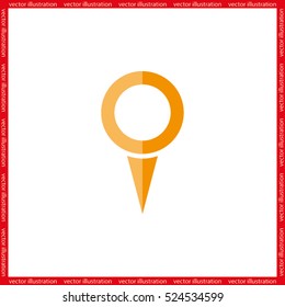 Map pointer icon vector EPS 10, abstract sign flat design,  illustration modern isolated badge for website or app - stock info graphics