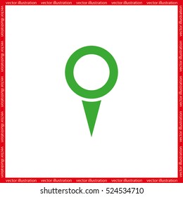Map pointer icon vector EPS 10, abstract sign flat design,  illustration modern isolated badge for website or app - stock info graphics