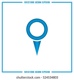 Map pointer icon vector EPS 10, abstract sign flat design,  illustration modern isolated badge for website or app - stock info graphics