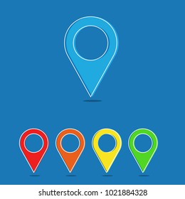 Map pointer icon vector illustration flat design