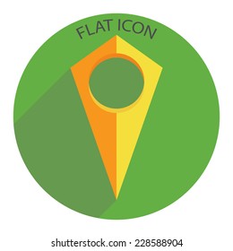 Map pointer icon. Vector illustration