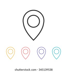 map pointer icon. vector illustration