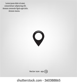 Map pointer icon, vector illustration