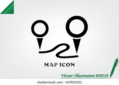 Map pointer icon vector illustration.