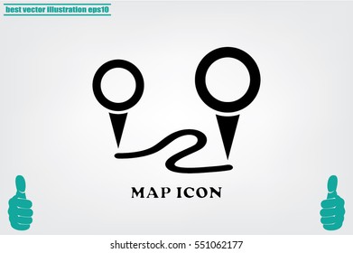 Map pointer icon vector illustration.