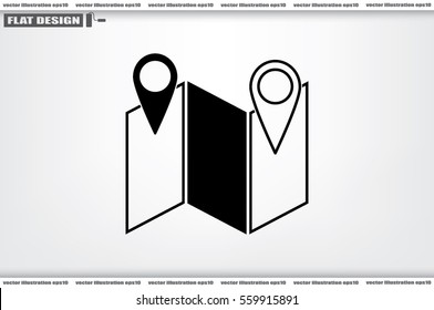 Map pointer icon vector illustration.