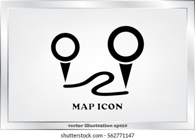 Map pointer icon vector illustration.