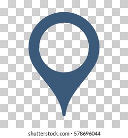 Map Pointer icon. Vector illustration style is flat iconic symbol, blue color, transparent background. Designed for web and software interfaces.