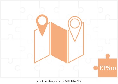 Map pointer icon vector illustration eps10.