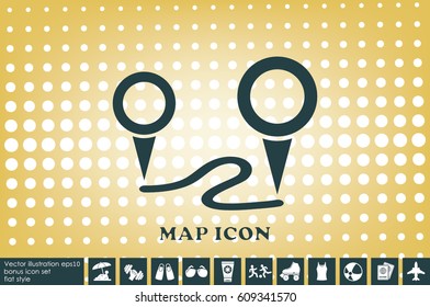 Map pointer icon vector illustration eps10