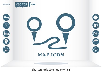 Map pointer icon vector illustration eps10