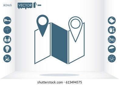 Map pointer icon vector illustration eps10.