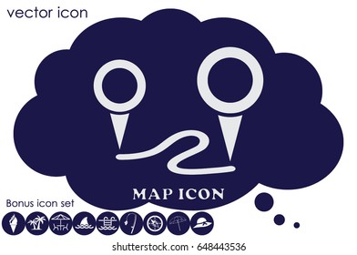 Map pointer icon vector illustration eps10
