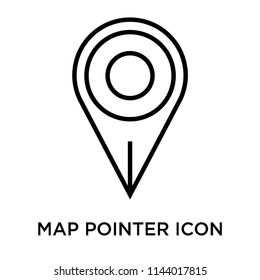 Map pointer icon vector isolated on white background for your web and mobile app design, Map pointer logo concept