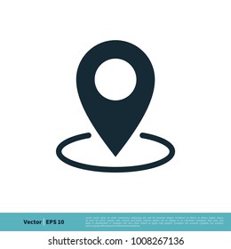 Map Pointer Icon Vector Logo Template Illustration Design. Vector EPS 10.