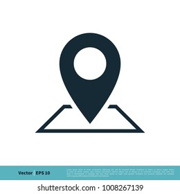 Map Pointer Icon Vector Logo Template Illustration Design. Vector EPS 10.