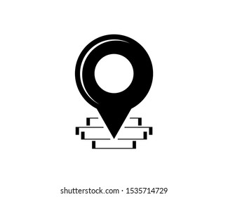 Map Pointer Icon Vector Logo Template Illustration Design