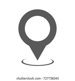 Map pointer icon vector simple isolated on white background