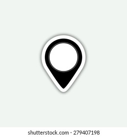 Map pointer icon - vector sticker