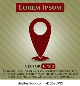 map pointer icon vector symbol flat eps jpg app web