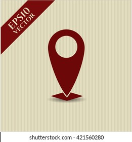 map pointer icon vector symbol flat eps jpg app web