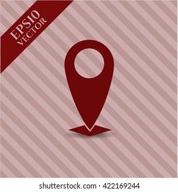 map pointer icon vector symbol flat eps jpg app web