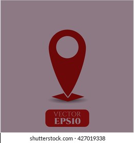 map pointer icon vector symbol flat eps jpg app web