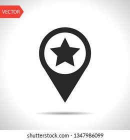 Map pointer illustration. Navigation vector icon