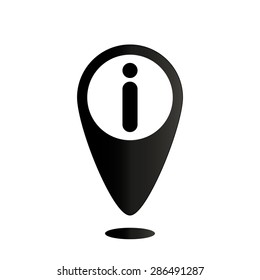 map pointer with information icon