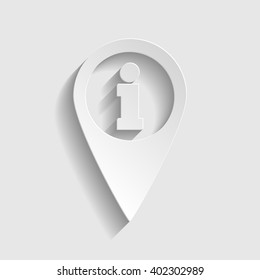 Map pointer with information icon