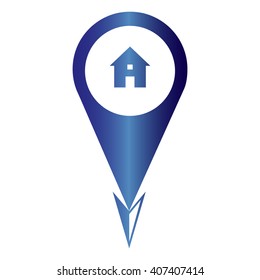 Map pointer with information icon 