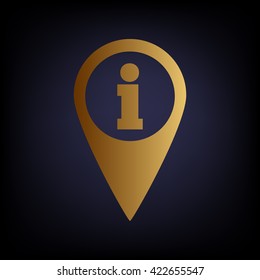 Map pointer with information icon