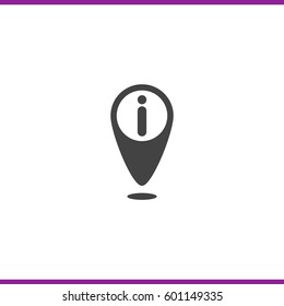 map pointer with information icon
