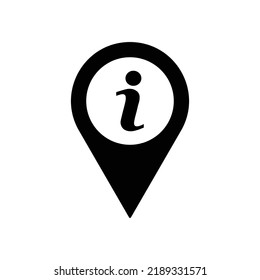 Map pointer with information icon. Information Sign Symbol Icon Vector Template.