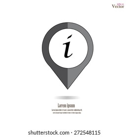 Map pointer with information icon.vector illustration.