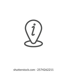 map pointer for information outline icon vector design good for web or mobile app