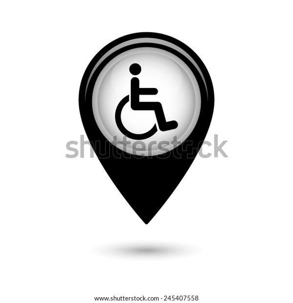 Map Pointer Invalid Icon Stock Vector Royalty Free 245407558