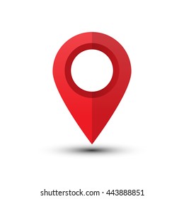 Map pointer isolated on a white background. Map marker. Flat style vector illustration