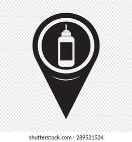 Map Pointer Ketchup Icon