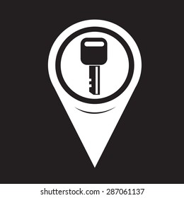 Map Pointer Key Icon