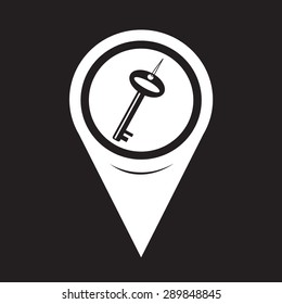 Map Pointer Key Icon