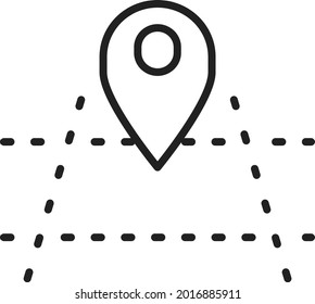 A Map with pointer, Land plot icon, vector