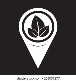 Map Pointer Leaf Icon