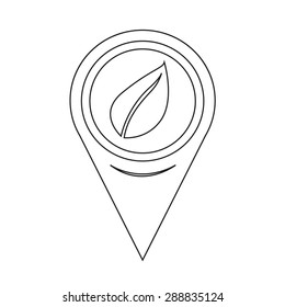 Map Pointer Leaf Icon
