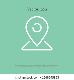 map pointer line icon, outline vector illustration.